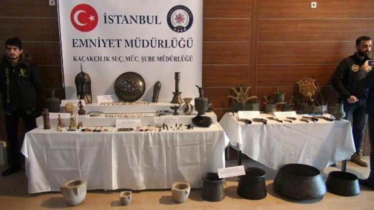 İstanbulda büyük operasyon; Sümer, Asur ,Akad,Bizans ve Osmanlı dönemi eserleri ele geçirildi
