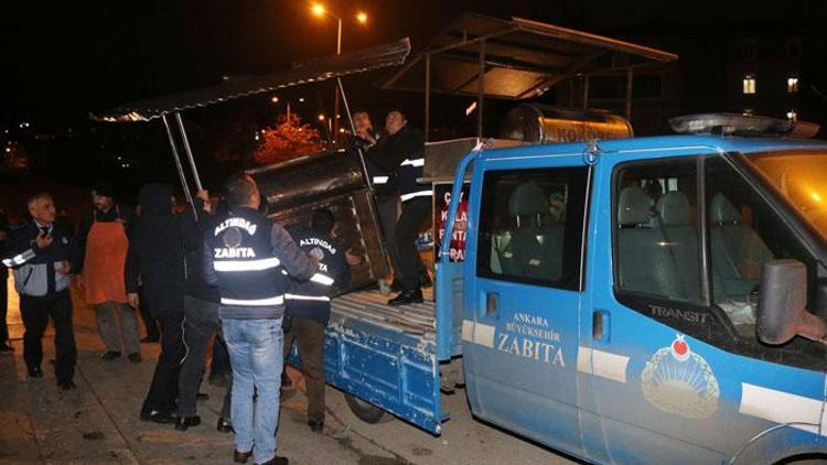 Altındağ’da seyyar gıdaya gece baskını