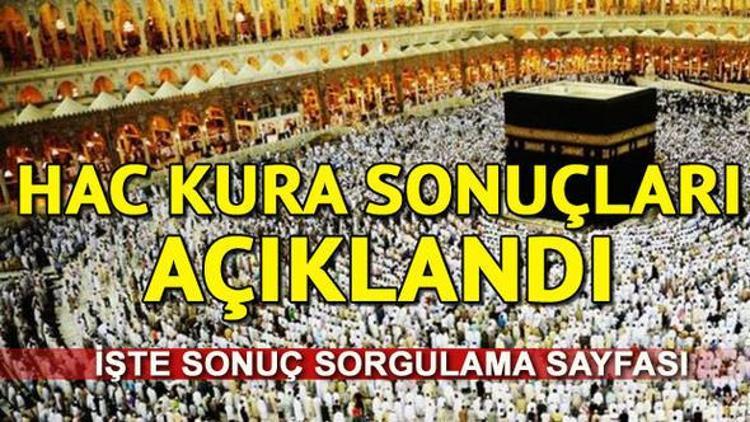 Hac kura sonuçları 2018 sorgulama sayfası... Hac kura çekiliş sonuçları açıklandı