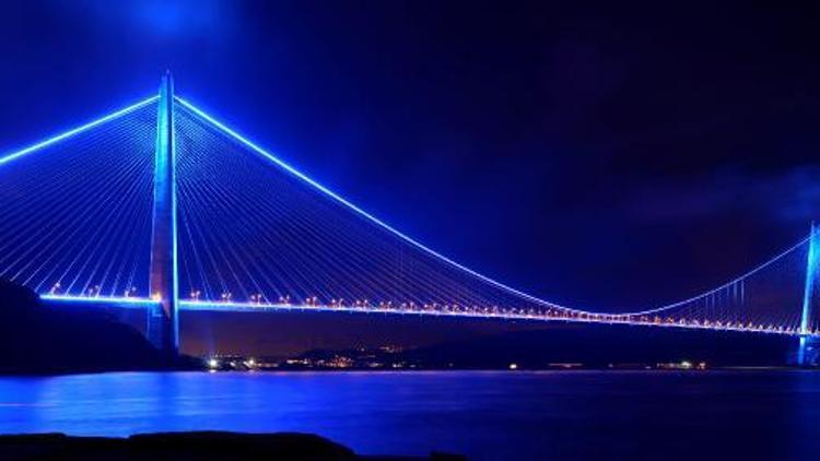 Yavuz Sultan Selim Köprüsü, 4 Şubatta mavi ve turuncu ışıklarla aydınlanacak