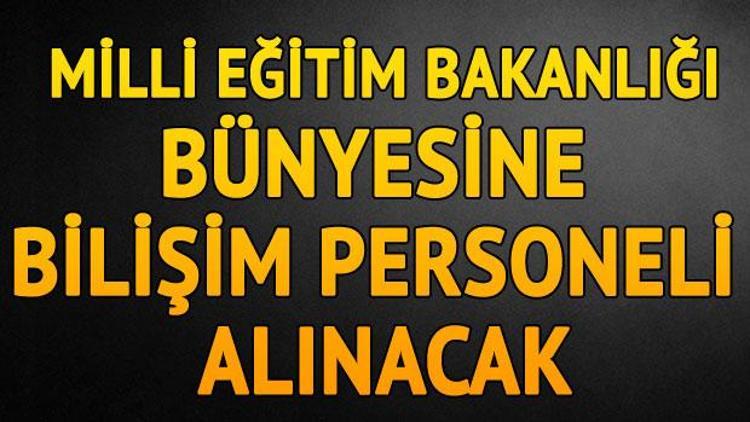 Milli Eğitim Bakanlığı sözleşmeli bilişim personeli alacak.. İşte başvuru şartı ve sınav tarihi