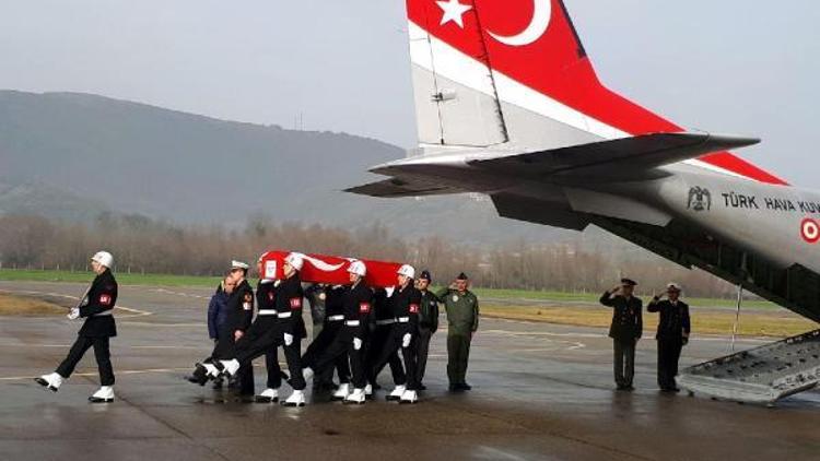 Zeytin Dalı Harekatı şehidi astsubayın cenazesi memleketi Zonguldakta