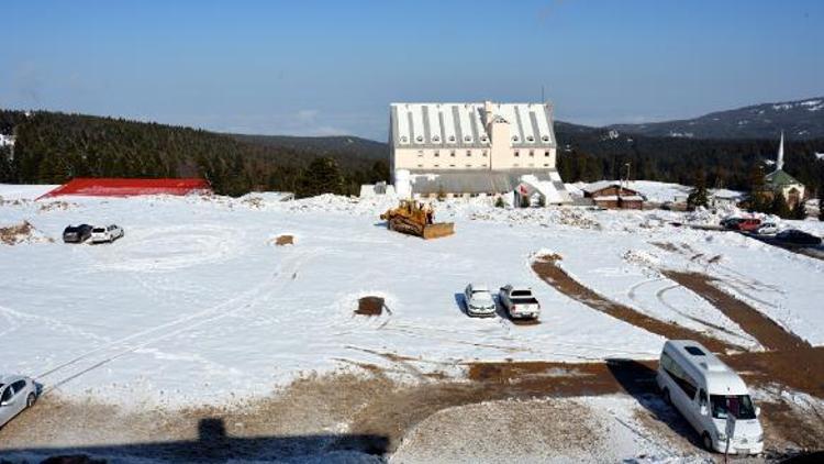 Uludağdaki Büyük Otel yıkıldı, arsası otopark oldu