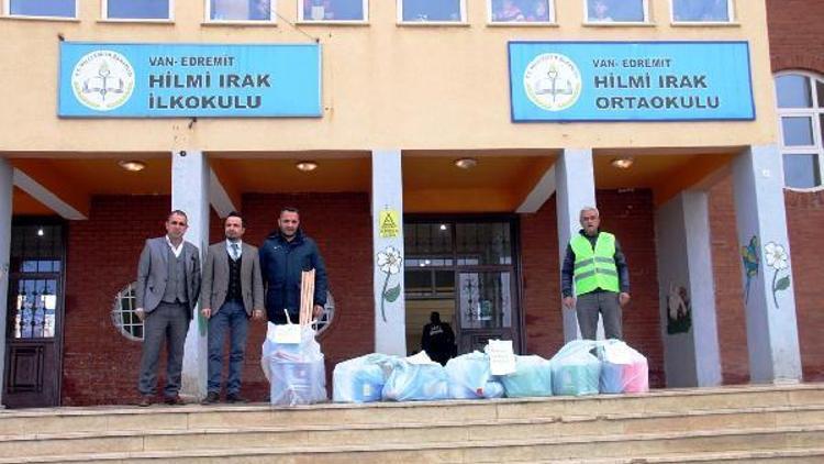 Edremit Belediyesinden okullara temizlik malzemesi desteği