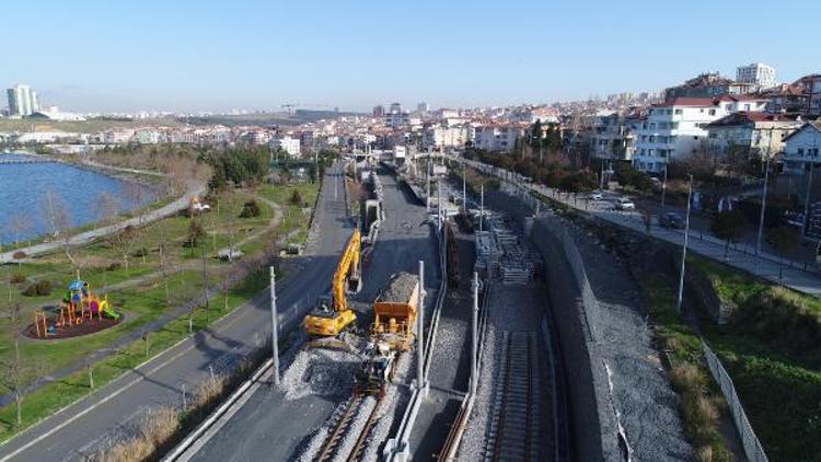 Halkalı-Sirkeci tren hattındaki son durum havadan görüntülendi