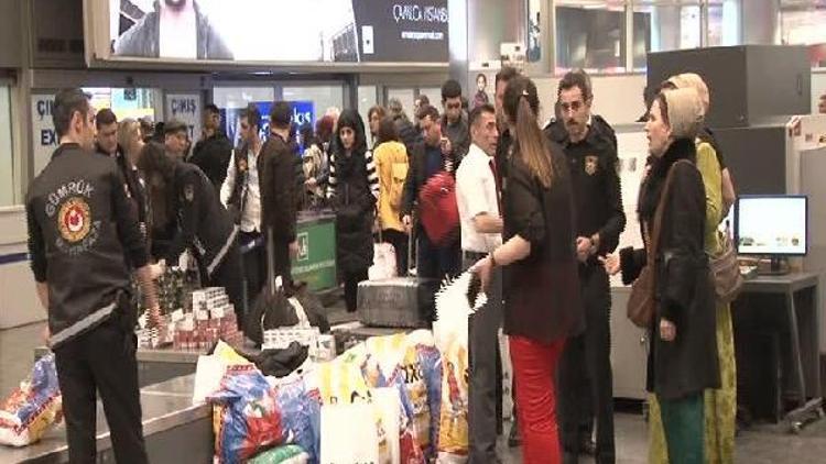 Atatürk Havalimanında kaçak kürk operasyonu
