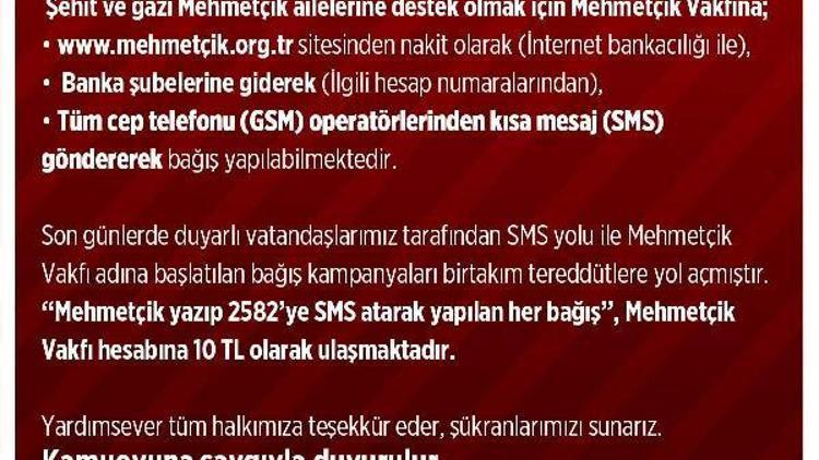 (YENİDEN)Mehmetçik Vakfına bağış yağdı, internet sitesi kilitlendi