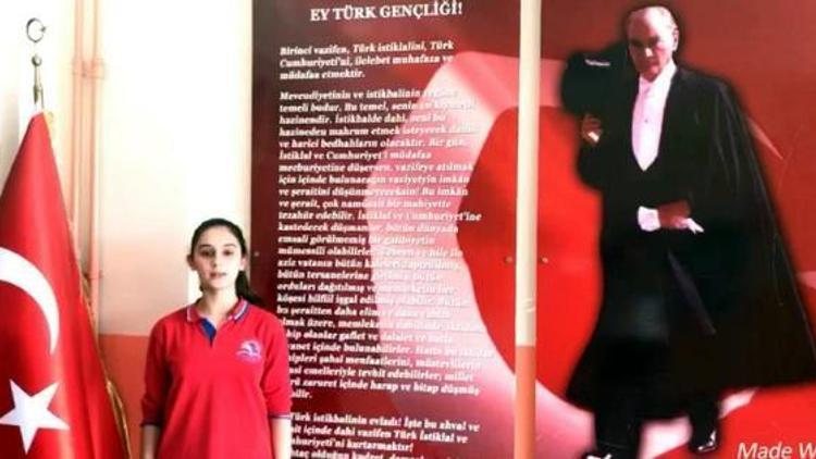 Ortaokul öğrencilerinden Mehmetçike destek