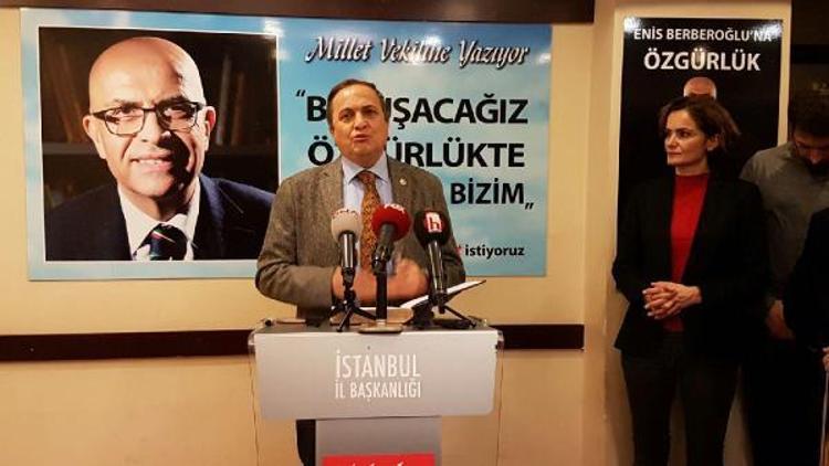 CHPden, Enis Berberoğlu için Millet vekiline yazıyor kampanyası