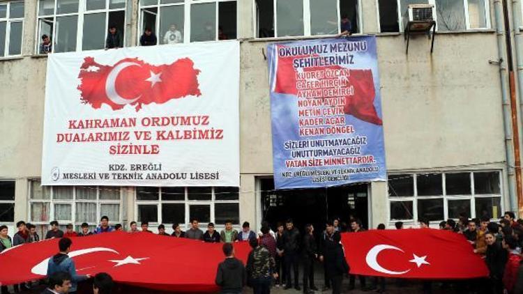 7 öğrencisini şehit veren okulun öğrencilerinden Mehmetçiğe destek