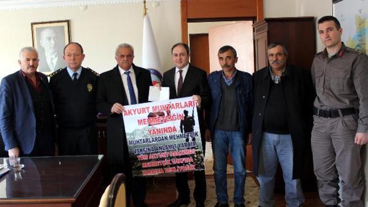 Akyurt’lu muhtarlardan Afrin’deki Mehmetçiğe destek kampanyası
