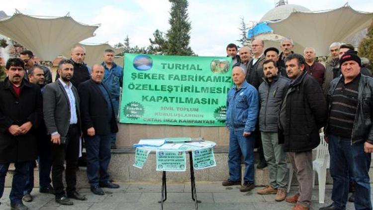 Turhal Şeker Fabrikası için imza kampanyası