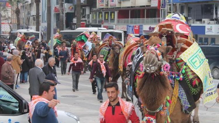 Develerle kortej yürüyüşü