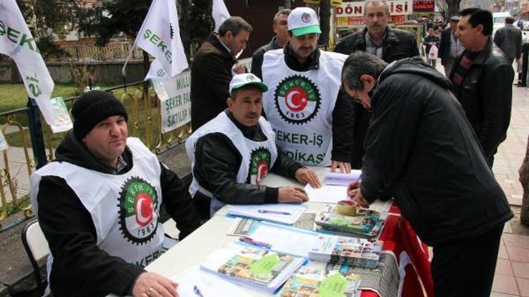 Şeker fabrikası için imza kampanyası