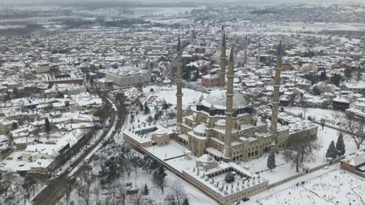 Edirnede karla mücadele sürüyor/ ek fotoğraflar