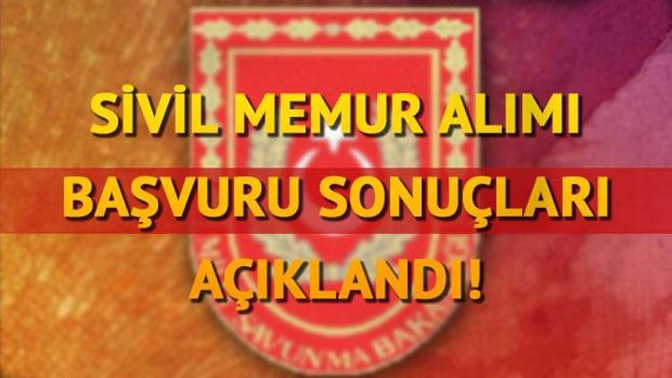 MSB sivil memur alımı başvuru sonuçları açıklandı... MSB memur alımı sonuç sorgulama sayfası