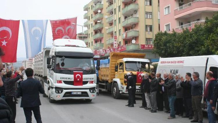 Mersinden Mehmetçiğe 200 ton su