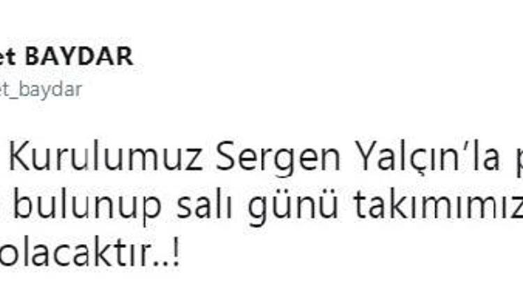 Atiker Konyaspor Başkan Yardımcısı Baydar, Sergen Yalçın ile prensip anlaşmasına vardıklarını açıkladı