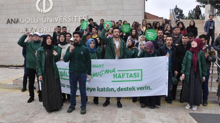 Anadolu Üniversitesi Yeşilay Kulübü üyelerinden basın açıklaması