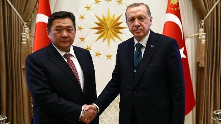 Moğolistan Meclis Başkanı Enkhbold ile KKTC Başbakanı Tufan Erhürman Beştepede