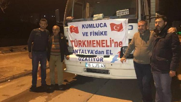 Antalyadan Türkmenlere bir kamyon sebze