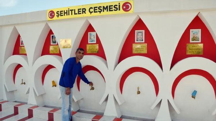 Ailesindeki şehitler için çeşme yaptırdı