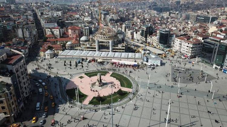 Taksim Camiinde kaba inşaatın yüzde 80i tamamlandı