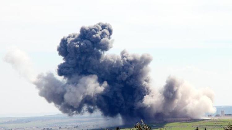 Afrin’in yanı başındaki köylerdeki terör hedeflerine bombardıman