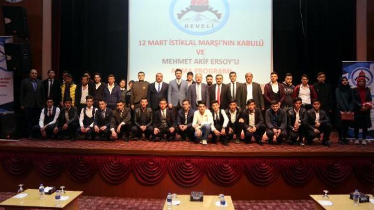 Develide İstiklal Marşının kabulü kutlandı