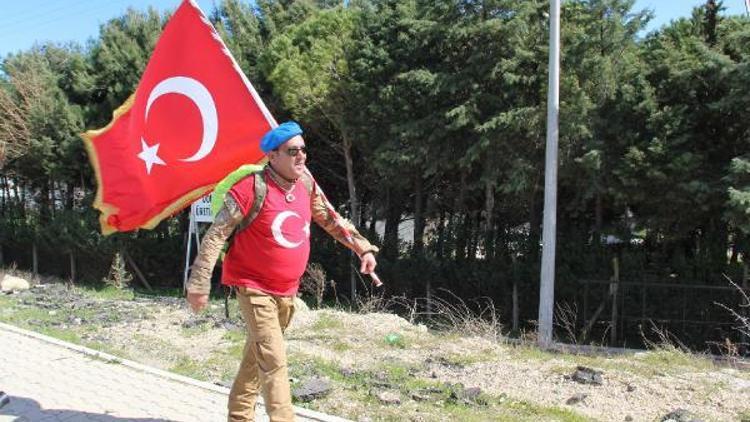 Çanakkale ve Afrin şehitleri için yürüyor