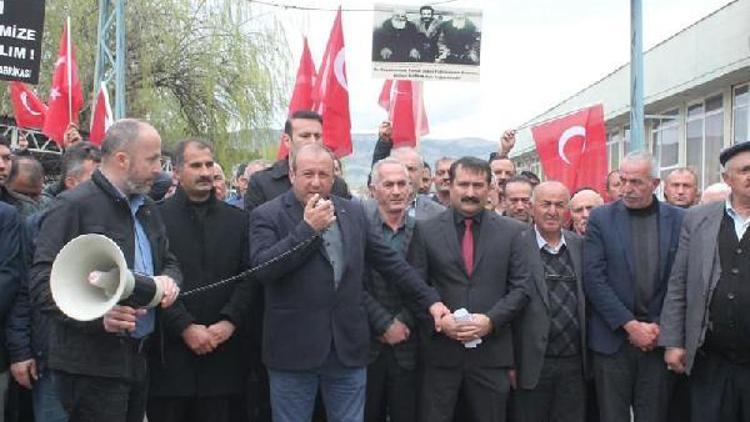 Turhalda muhtarlardan şeker fabrikasının özelleştirilmesine tepki