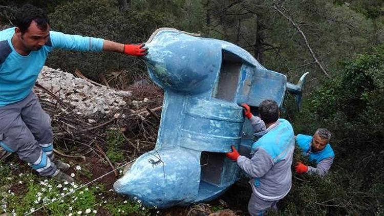 Doğaya deniz bisikleti bile atmışlar