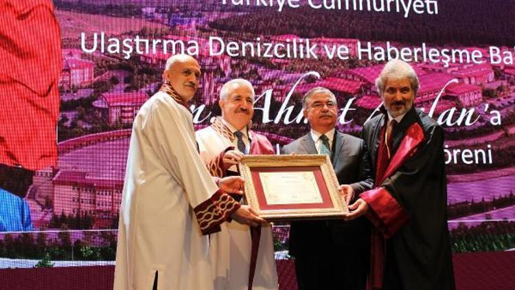 Bakan Arslana fahri doktora ünvanı verildi