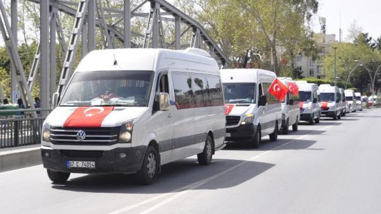 Manavgatta Mehmetçiğe destek konvoyu