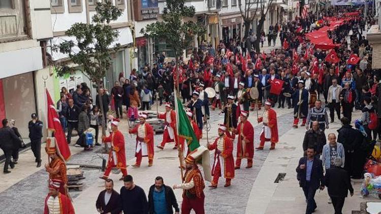 Orduda Mehmetçiğe destek için mehterli yürüyüş