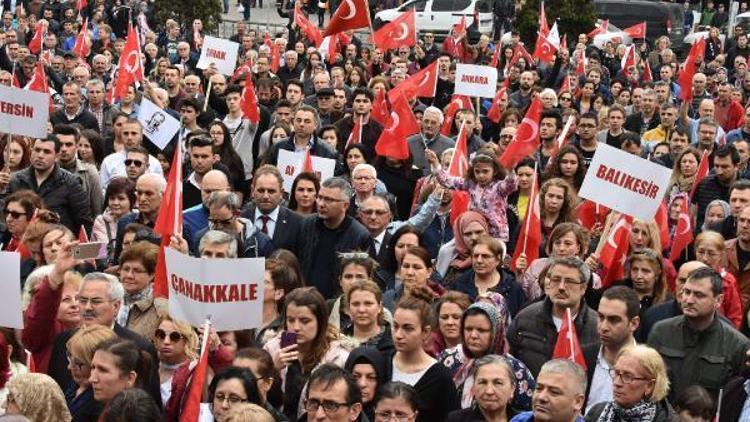 Tekirdağda CHPden Şehitlere Saygı yürüyüşü