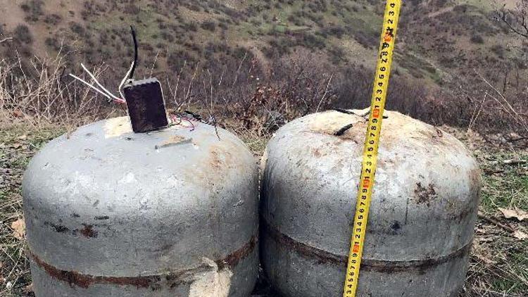 Bingölde teröristlere ait 60 kiloluk el yapımı patlayıcı imha edildi