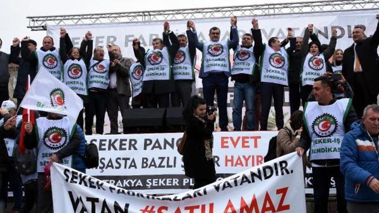 Lüleburgazda 5 bin kişilik şeker fabrikası protestosu