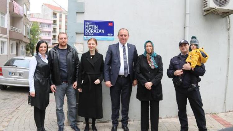 Bigada şehit polis Metin Borazanın adı sokağa verildi