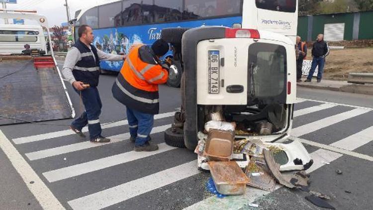 Karamürselde zincirleme kaza: 1 yaralı