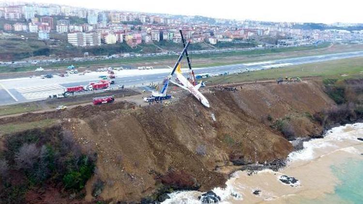 Trabzon Havalimanı pistinde, deniz dalga erozyonu tehdidi