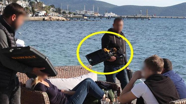 Bodrum sahilinde şaşırtan görüntü: Matkap