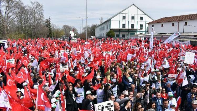 Alpullu Şeker Fabrikası önünde özelleştirme protestosu