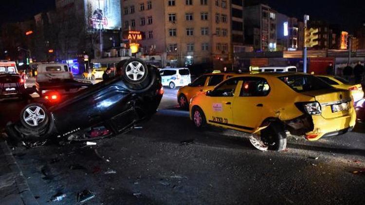 Otomobil takla attı, ehliyetsiz sürücüsü yara almadan kurtuldu