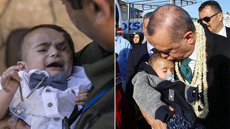 Cumhurbaşkanı Erdoğan, Doğu Gutanın simgesi Kerim bebekle buluştu