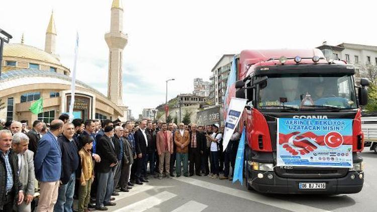 Mamak Belediyesi, Afrin’e yardım malzemesi gönderdi