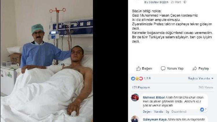 Afrinde 2 ayağını kaybeden asker: Protez taktırın, cepheye tekrar gideyim