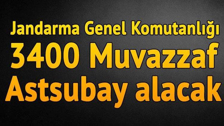 Astsubay alımı başvuru şartları neler Jandarma Genel Komutanlığı (JGM) astsubay alımı ilanı