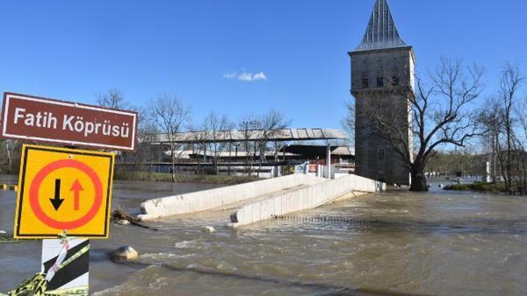 Tunca Nehri  turuncu alarm seviyesine düştü