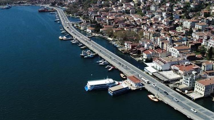 Sarıyer sahiline korkuluklar yapıldı, havadan görüntülendi